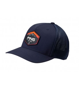 PING New 2020 Summit Patch Trucker Mesh Midnight Blue Adjustable Hat One Size